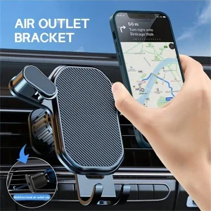 Phone Holder Car Upgrade Clip Never Fall Car Phone Holder Mount Automobile Air Vent Hands Free Cell Phone Holder For Car Fit For All Car Mount Compatible With IPhone Android Smartphone Black