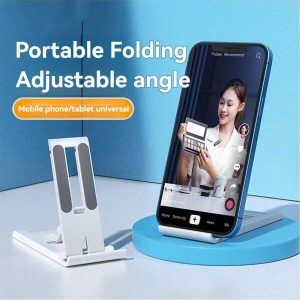 1pc Multifunctional Foldable Phone Stand, Slouchy Phone Holder For Bed/Desktop, Adjustable Mount For Cell Phone & Tablet Multicolor