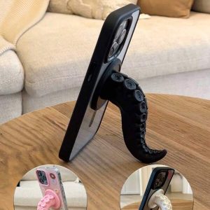 1pc Octopus Shaped Magnetic Phone Holder, Creative Tentacle Design For Hands-Free Use, Adjustable Angle, Needs To Be Used With Magnetic Phone Case Multicolor